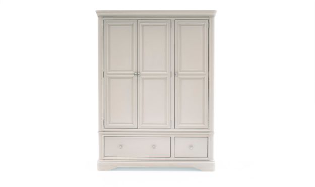 Picture of Mabel 3 Door 3 Drawer Wardrobe (Taupe)