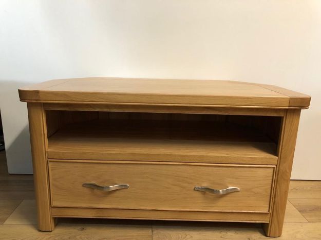 Picture of Stow Natural Oak Corner TV Unit