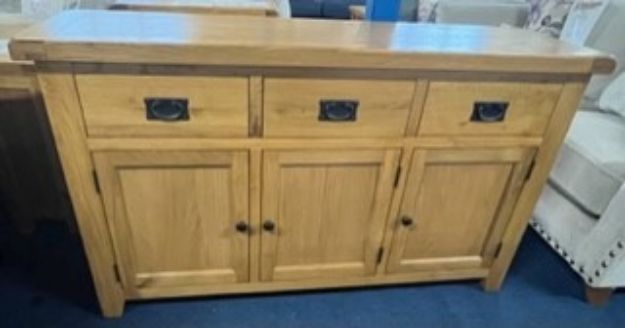 Picture of Paris Oak 3 Door 3 Drawer Sideboard 